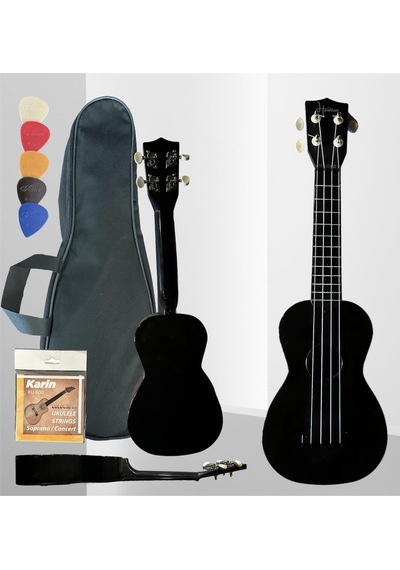 4 Telli Abs Ukulele Siyah - Çanta,pena,tel