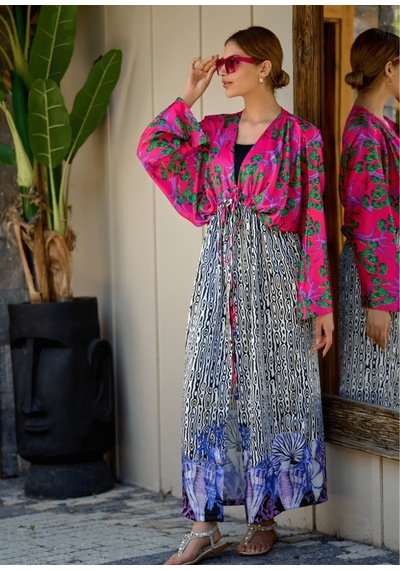 Mayovera Deniz Yıldızı Kimono Çok Renkli