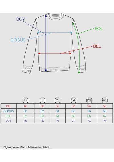 Igs İgs Erkek İndigo Modernfıt / Ekstra Dar Kalıp Bisiklet Yaka Sweatshirt İndigo