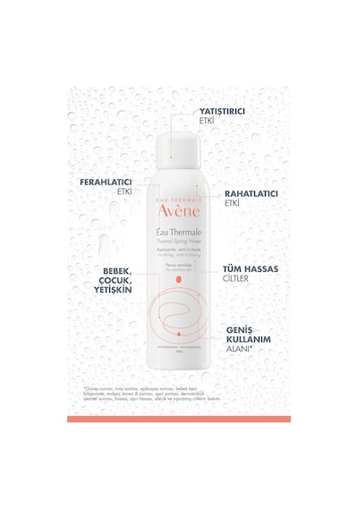 Tüm Cilt Tipleri İçin Kullanıma Uygun , Orta Boy Avène Termal Su 150 Ml X2