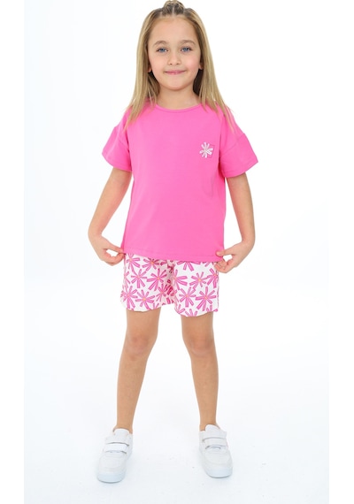Toontoy Kids Toontoy Kız Çocuk Garni Ve Üst Çiçek Baskılı Şortlu Takım Fuşya Toontoy Kids Toontoy Kız Çocuk Garni Ve Üst Çiçek Baskılı Şortlu Takım Fuşya