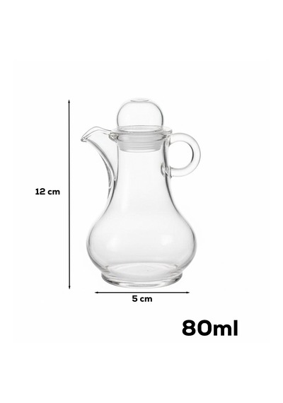 Porsima Pbt-570 Kapaklı Akrilik Yağlık Sirkelik Yağdanlık 80ml Şeffaf