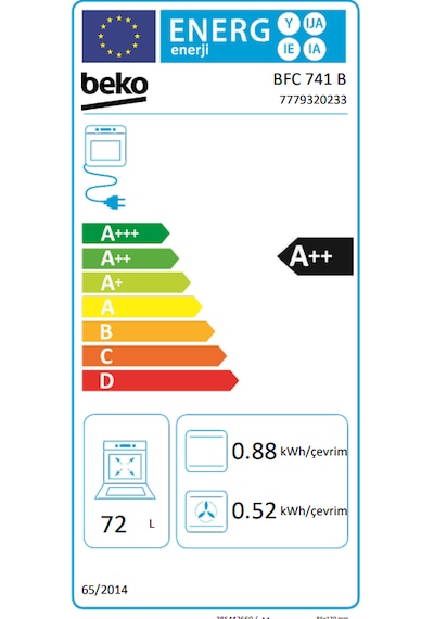 Beko Beyond Serisi BFC 741 B 72 LT Ankastre Fırın