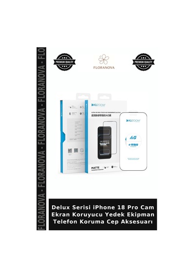 Delux Serisi Apple iPhone Uyumlu 18 Pro Cam Ekran Koruyucu Yedek Ekipman Telefon Koruma Cep Aksesuarı