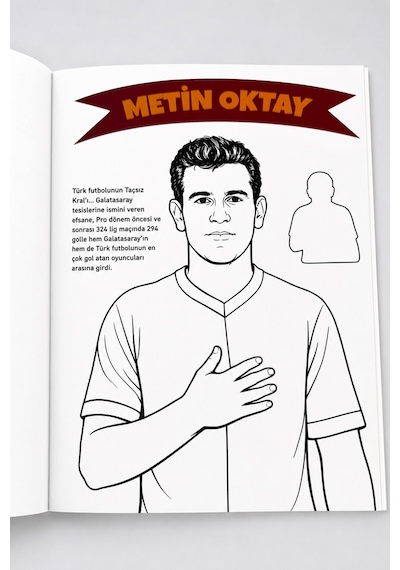 X Dekomus Lisanslı Galatasaray Efsaneler +5 Yaş Boyama Kitabı Altın