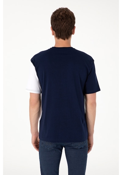 U.S. Polo Assn. Erkek Comfort Fit Bisiklet Yaka Lacivert Tişört 50306903-VR033