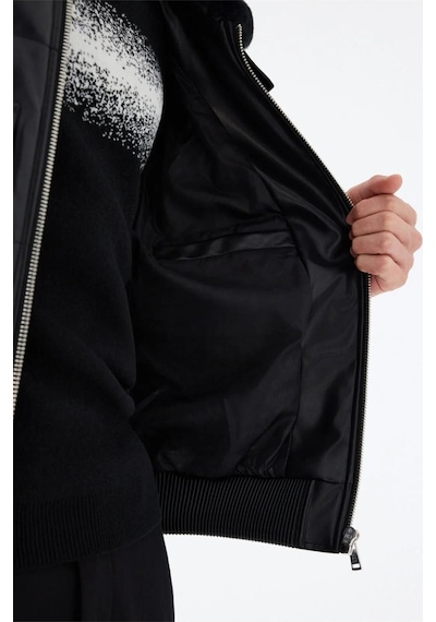 Regular Fit Erkek Mont Pu Siyah