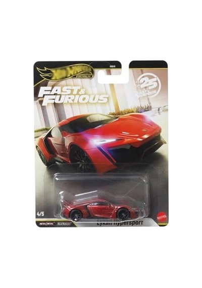 Hot Wheels Premium Series 25.yıl Özel Fast & Furious W Motors Lykan Hypersport Hnw46 - Jhw70-la10