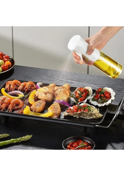 2 Li Yağdanlık Sprey Air Fryer Cam Yağlık Mist Püskürtücü 225 Ml 15717 Beyaz Diğer
