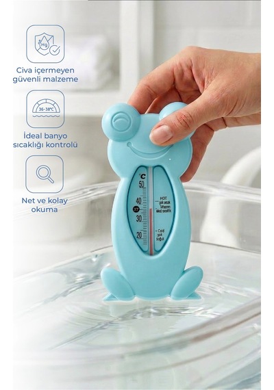 Kurbaga Banyo&oda Termometresi Turkuaz