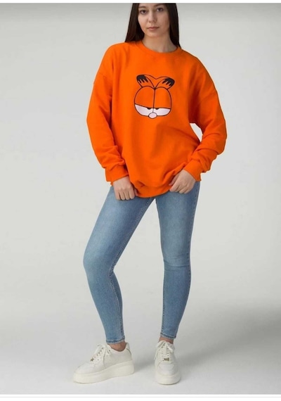 Kozia Outdoors Baskılı Oyaka Unisex Oversize Sweatshirt Oyakalar2 Oranj