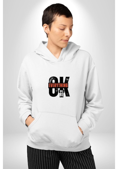 Hakim Xiyech Şampiyon Aslan Kadın Erkek Beyaz Kapüşonlu Sweatshirt Hoodie Beyaz