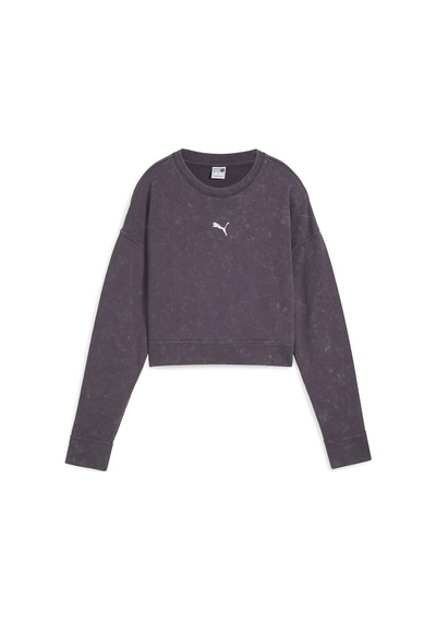 Puma Dare To Kadın Relaxed Yıkamalı Bisiklet Yaka 626799 69 Gri