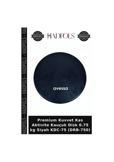 Premium Kuvvet Kas Aktivite Kauçuk Disk 0.75 Kg Siyah Kdc-75 Drb-750