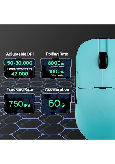 Aj159 Apex 8k Oyun Mouse, 3 Modlu Tft Ekranlı Manyetik Şarj İstasyonu,paw3950 Sensör, 56 Gram Diğer