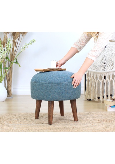 Lorencehome Deff Puf - Mavi / Lorencehome