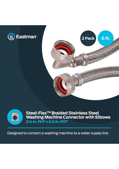 41066 Ss Çamaşır Makinesi Hortum Boru Yayı İle 90 Derece 3/4 İnç X 3/4 İnç Skitasche
