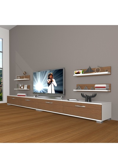 Decoraktiv Eko 360r Slm Tv Ünitesi Tv Sehpası Beyaz - Siyah