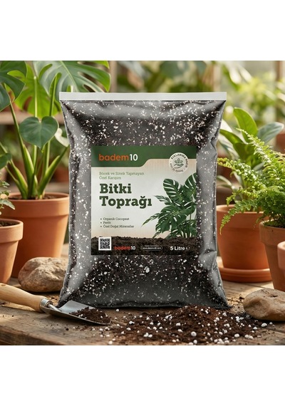 İkili Bitki Bakım Seti 1 Adet 5 Litre Kaktüs Toprağı + 1 Adet 5 Litre Bitki Toprağı Toprak 500 G