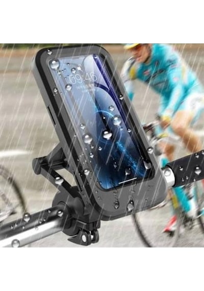 Motosiklet, Bisiklet, Atv Koluna Takılabilen 360 Dönebilir Su Geçirmez Telefon Tutacağı