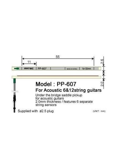 Akustik Pp607 Eşikaltı Manyetik Aksesuar - Piezo Akustik Gita