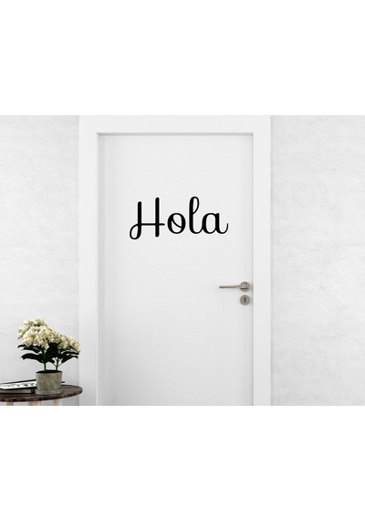 Bk Home Hola Tasarımlı Kapı Sticker-1