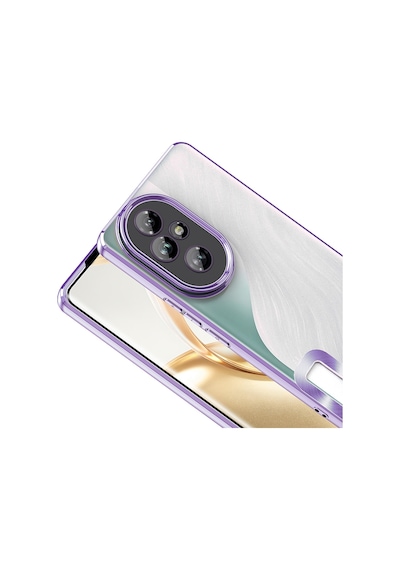 Honor 200 Kılıf Kamera Korumalı Logo Gösteren Omega Kılıf Lila