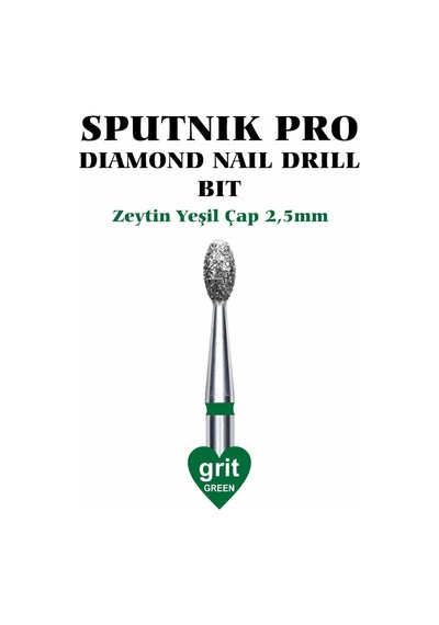 Elmas Zeytin Freze Yeşil Çap 2,5mm