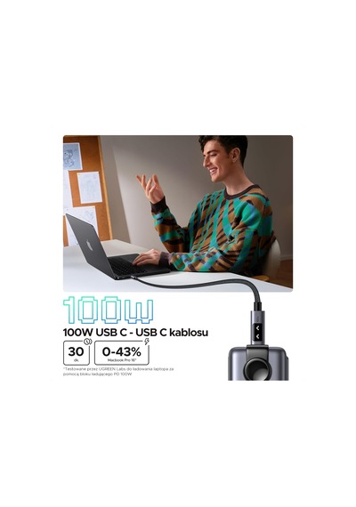 Uno Usb-c 100w 5a Qc Pd Örgülü Hızlı Şarj Kablosu, 1 Metre, Siyah, 35501 Diger