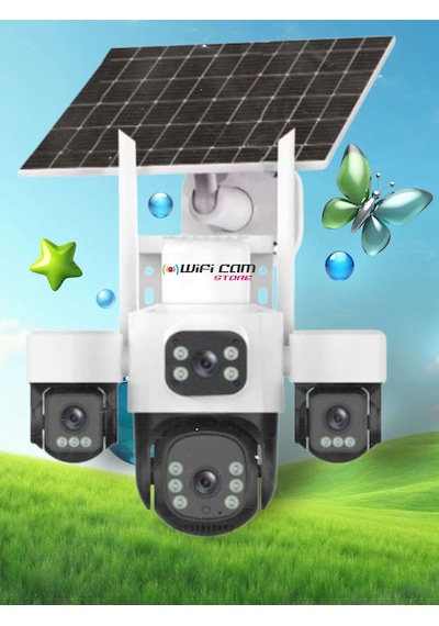 4 Kameralı Çift Panelli 4g Solar Kamera Aov 7/24 Kayıt 4 Kameralı Çift Panelli 4g Solar Kamera Aov 7/24 Kayıt