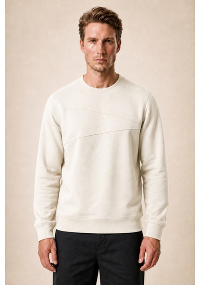 Redline Lines Regular Fit Kışlık Sweatshirt Taş