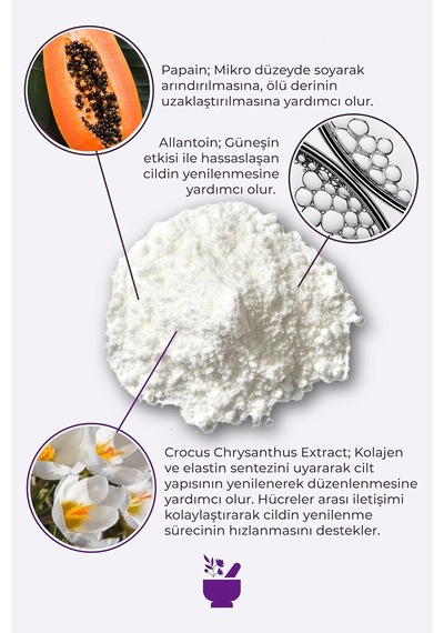 Kar Tanesi Ağaç Süsü Enzyme Peeling Powder 19 Gr 3 Paketi