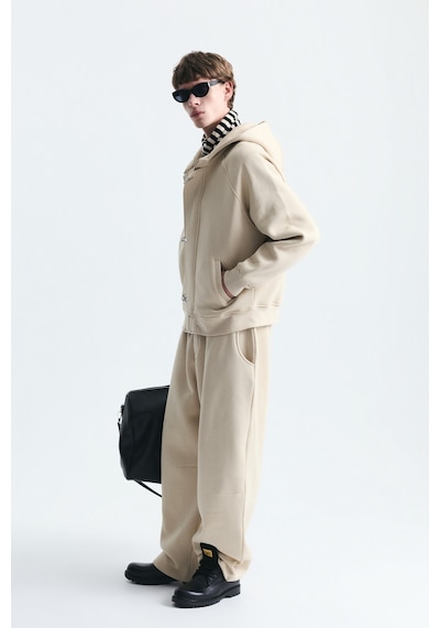 Vamos Oversize Klips Kapama Sweatshirt Takım Bej Vamos Oversize Klips Kapama Sweatshirt Takım Bej