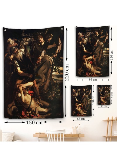 Caravaggio - Aziz Paul'un Dönüşümü Duvar Örtüsü - The Conversion Of Saint Paul-7423