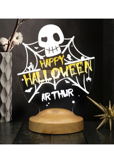 Cadılar Bayramı Halloween Hediyesi, Happy Halloween Led Lamba