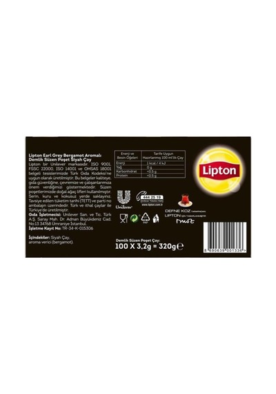 Earl Grey 100lu Demlik 320gr