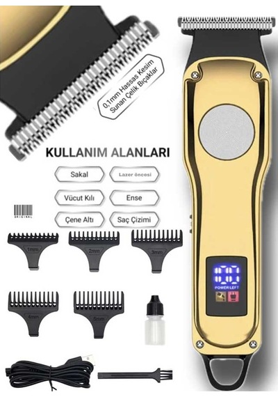 Volemi 00086 Profesyonel Sakal Ense Çizim Dijital Göstergeli Tıraş Makinesi