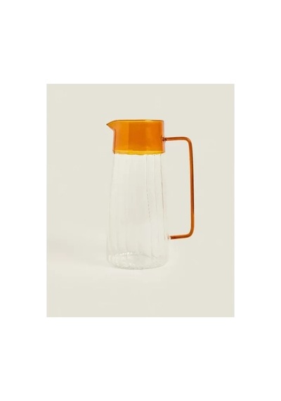 Home Turuncu Detaylı Cam Sürahi 1600 Ml