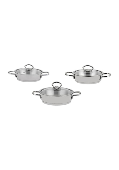 Nehir Silver Trend 6 Parça Çelik Sahan Seti