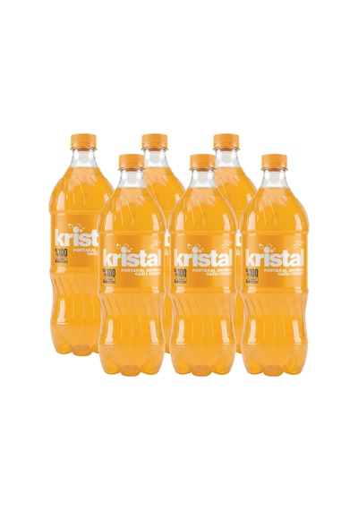 Kristal Portakal Aromalı Gazlı İçecek 1 L 6'lı