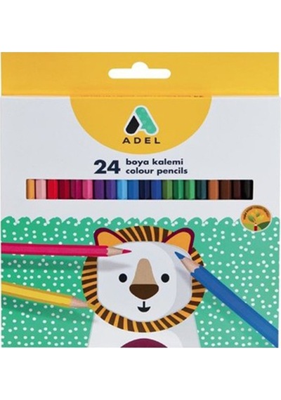 24 Renk Kuru Boya Adel 25x35 Cm Telli Spralli Resim Defteri Hamur Silgi Kalemtraş 15 Yaprak Resim Defteri Kuruboya Çok Renkli