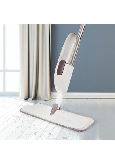 Deterjan Hazneli Sprey Mop Seti - 360 Derece Döner Başlıklı Püskürtmeli Mop, 3 Adet Mikrofiber Yedek Bezi Hediyeli