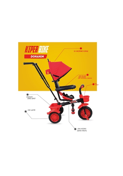 Rival RV501 Hiper Bike Kontrollü 3 Tekerlekli Bisiklet