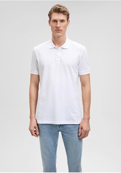 Mavi Erkek Polo Tişört Beyaz 064946-27879 Beyaz