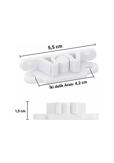 5 Adet Pimapen Pvc Pencere Kapı Sineklik Çıt Çıt Plastik Tutucu Aparat Beyaz Pratik Kapama Kilidi