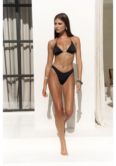 Mai Collection Mai Studios Co. Samudra Halka Detaylı Siyah Bikini Üstü Siyah