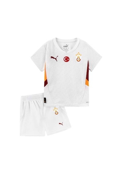 Gsstore Galatasaray Lisanslı 24-25 Beyaz 5 Yıldızlı Kişiye Özel Uv Aslan Baskılı Kutu - Kişiye Özel Çocuk Forma Set Beyaz