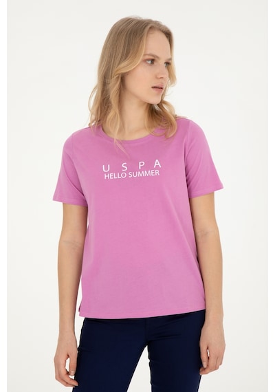 U.S. Polo Assn.  Kadın Menekşe Bisiklet Yaka Tişört 50282899-VR037