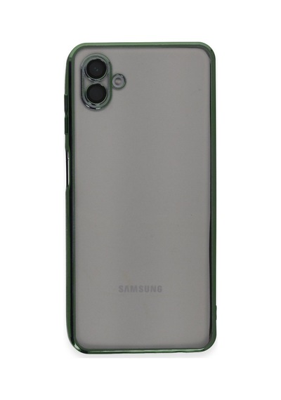 Samsung Galaxy Uyumlu A04 Kılıf Razer Lensli Silikon - Yeşil Bz8683140483227