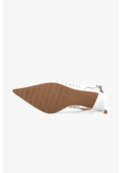 Valmenti Kadın Hakiki Deri Beyaz Slingback Ayakkabı 33 7639 Bn Ayk Y26 Beyaz Dr